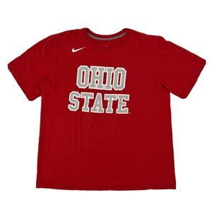 Men's Nike Regular Fit The Ohio State Buckeyes Short Sleeve T-Shirt Red XL‎